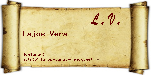 Lajos Vera névjegykártya